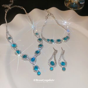 🔥Enchanting Diamond-Embellished Round Flower Jewelry Set: A Fusion of Elegance and Uniqueness🔥