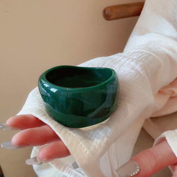 「Glow & Flow」Artisan Gradient Wide Cuff Bracelet – Minimalist Handmade Statement Bangle for Women