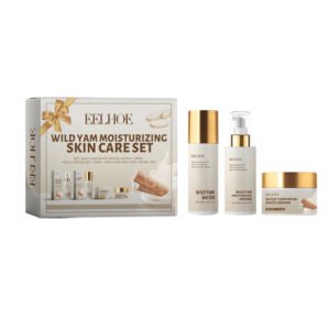 EELHOE Wild Yam Moisturizing Skin Care Set, a hydrating and nourishing skin care product. The facial cream and lotion are refreshing and non-greasy.
