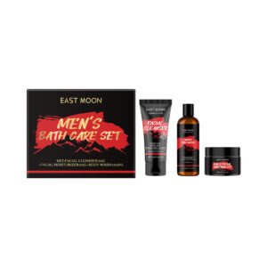East Moon Men's Bath and Skin Care Set, Multi-functional Cleaning, Moisturizing and Nourishing for Face and Body