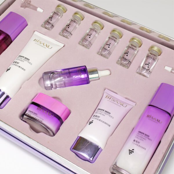 BISAXU Grape Seed & Peptide Skincare Set - 7-Piece Anti-Aging Collection - Image 2
