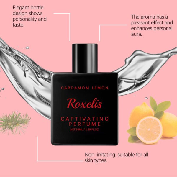 Roxelis Intense Cardamom Lemon Charming Perfume, with intense and charming fragrance, cardamom and lemon bring a fresh and unique charm, and a strong aroma - Image 3