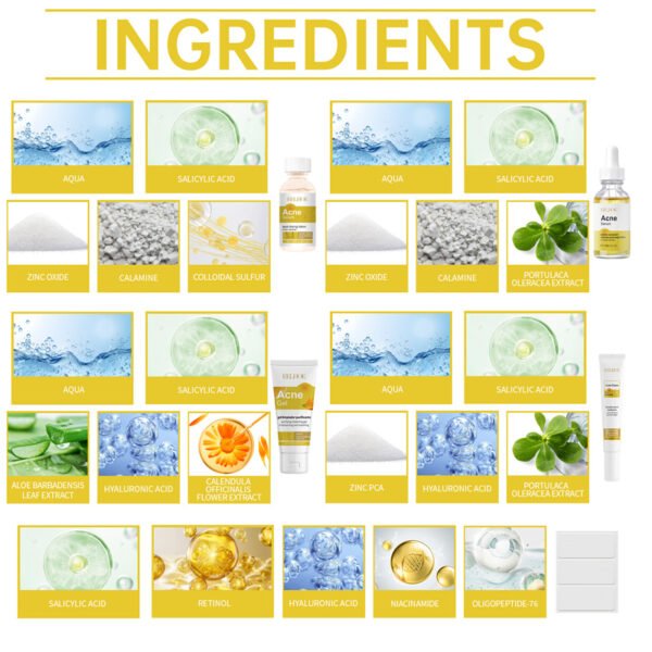 EELHOE Acne-prone Skin Care Set. Suitable for acne-prone skin care, it can make the skin tender, hydrate and moisturize the skin, and improve skin condition. - Image 5