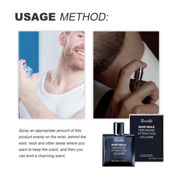 Roxelis Men's Charismatic Fragrance - A refreshing and mild scent that lingers without being overpowering, exuding charm for romantic dates. - Image 5
