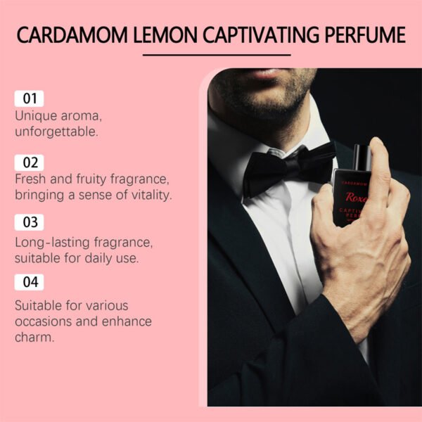 Roxelis Intense Cardamom Lemon Charming Perfume, with intense and charming fragrance, cardamom and lemon bring a fresh and unique charm, and a strong aroma - Image 5