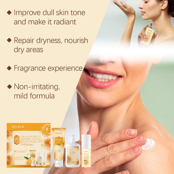 EELHOE Orange Body Moisturizing, Whitening and Fragrance Gift Set, a gentle skin - moisturizing, hydrating and nourishing skin - care set - Image 6