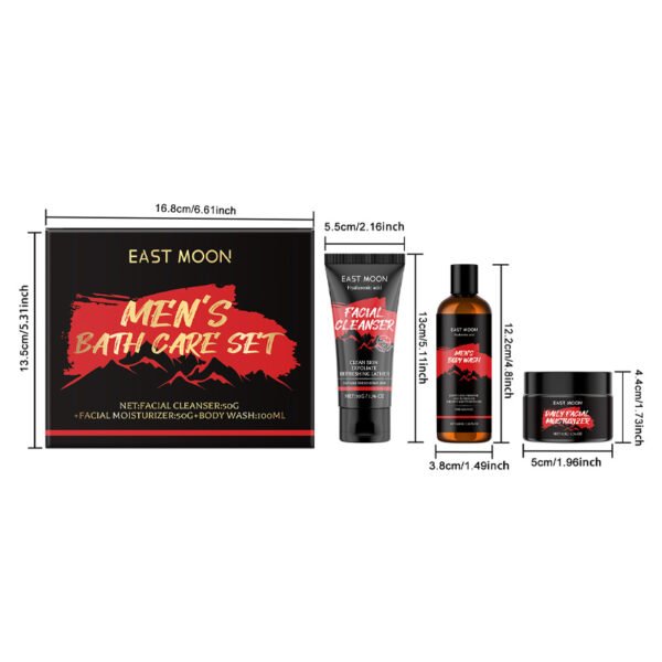 East Moon Men's Bath and Skin Care Set, Multi-functional Cleaning, Moisturizing and Nourishing for Face and Body - Image 8