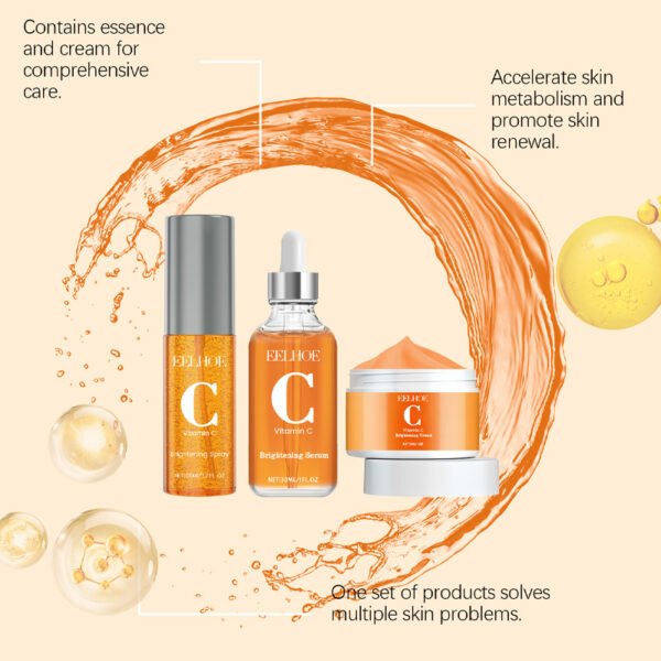 EELHOE Vitamin C Facial Skin Care Set, a set for facial moisturizing, rejuvenating, brightening skin, and refining pores - Image 2