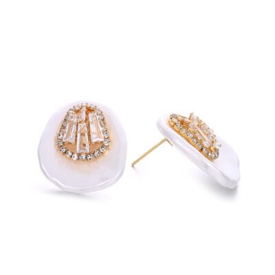 Trendy White Earrings